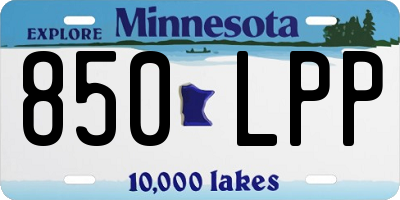 MN license plate 850LPP