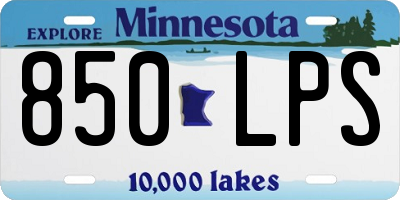 MN license plate 850LPS