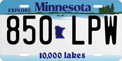 MN license plate 850LPW