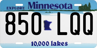 MN license plate 850LQQ