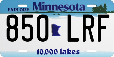 MN license plate 850LRF