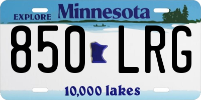 MN license plate 850LRG