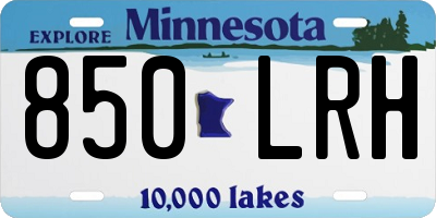 MN license plate 850LRH