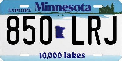 MN license plate 850LRJ