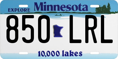 MN license plate 850LRL