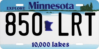 MN license plate 850LRT
