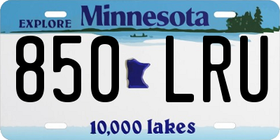 MN license plate 850LRU