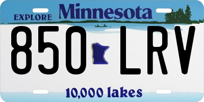 MN license plate 850LRV