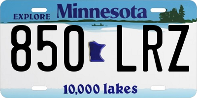 MN license plate 850LRZ