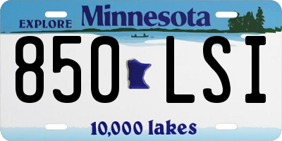MN license plate 850LSI