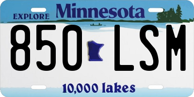 MN license plate 850LSM