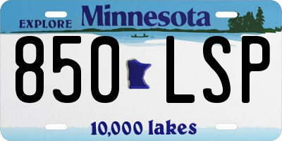 MN license plate 850LSP