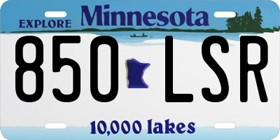 MN license plate 850LSR