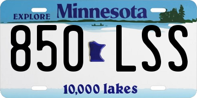 MN license plate 850LSS