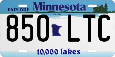 MN license plate 850LTC