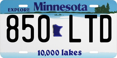 MN license plate 850LTD