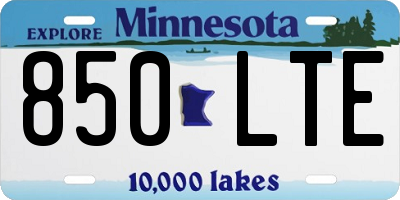 MN license plate 850LTE