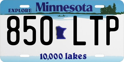 MN license plate 850LTP