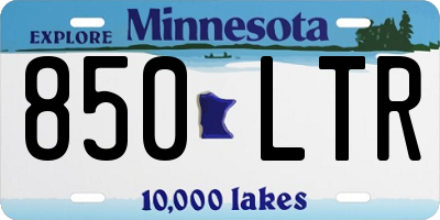 MN license plate 850LTR