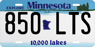 MN license plate 850LTS