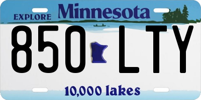 MN license plate 850LTY