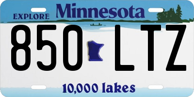 MN license plate 850LTZ