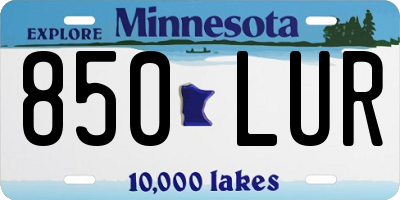 MN license plate 850LUR