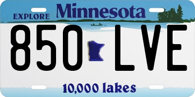 MN license plate 850LVE