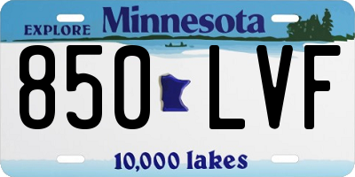 MN license plate 850LVF