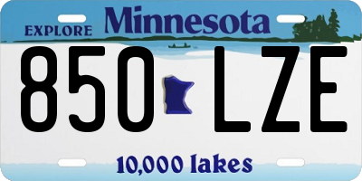 MN license plate 850LZE
