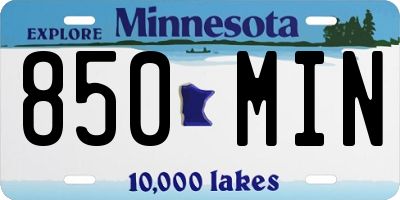MN license plate 850MIN