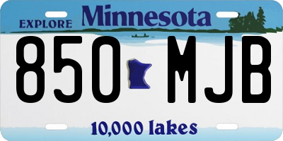 MN license plate 850MJB