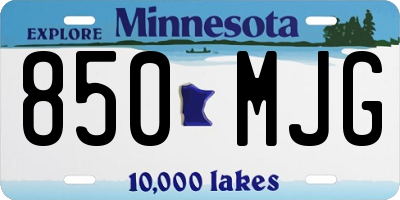 MN license plate 850MJG