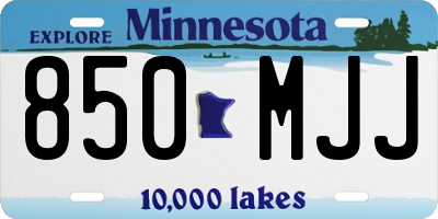 MN license plate 850MJJ