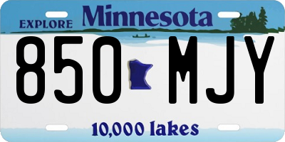 MN license plate 850MJY