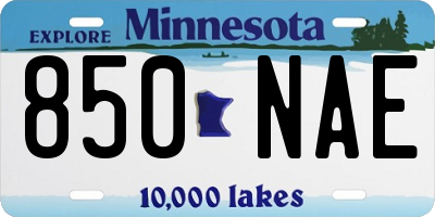 MN license plate 850NAE