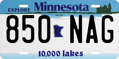 MN license plate 850NAG