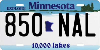 MN license plate 850NAL