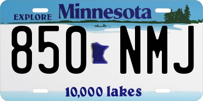 MN license plate 850NMJ
