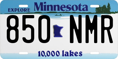 MN license plate 850NMR