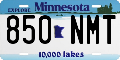 MN license plate 850NMT