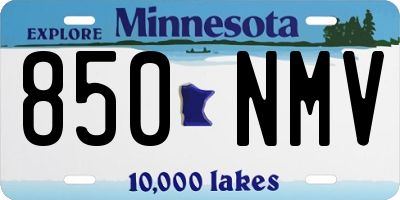 MN license plate 850NMV
