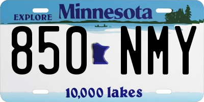 MN license plate 850NMY