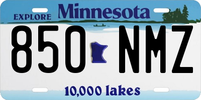 MN license plate 850NMZ