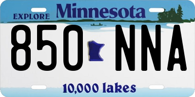 MN license plate 850NNA