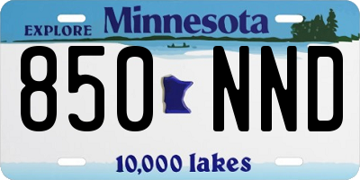 MN license plate 850NND