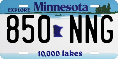 MN license plate 850NNG