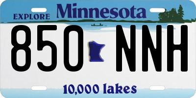 MN license plate 850NNH
