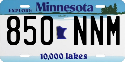 MN license plate 850NNM