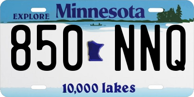 MN license plate 850NNQ